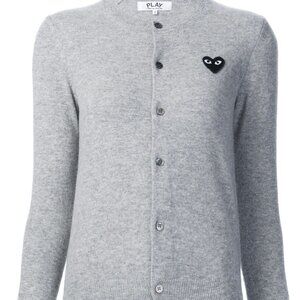 Comme des garcons play heart logo cardigan